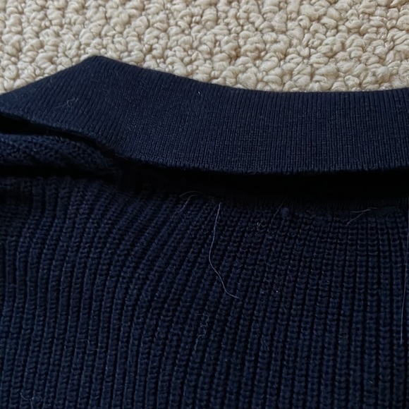 Collared Navy Blue button sweater - Picture 4 of 4